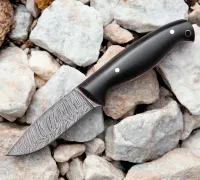 Цельнометаллический нож Алтай из дамасской стали