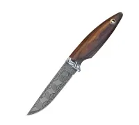 Нож Грибник из мозаичной дамасской стали